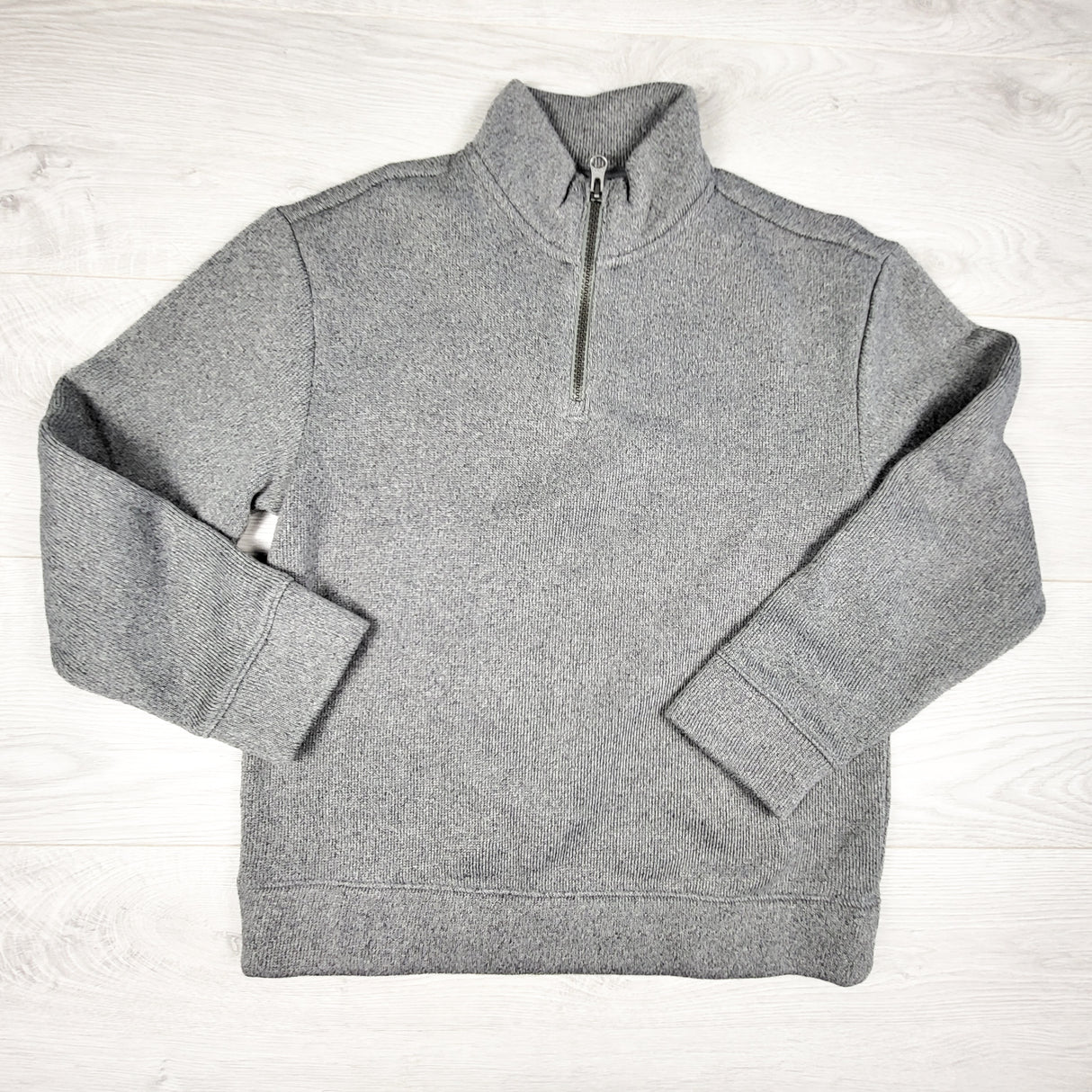 Old Navy grey quarter zip pullover. Size 10/12