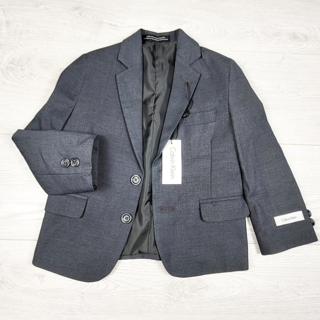 NEW - Calvin Klein blue-grey blazer. Size 4T