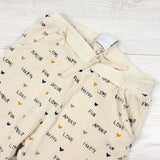 Zara waffle knit "Love" pants. Size 2/3T