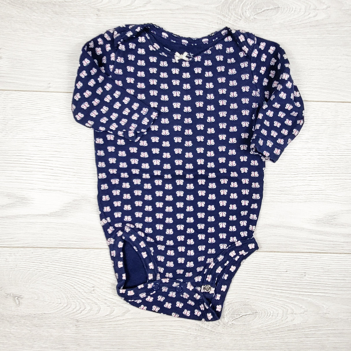 Carters navy butterfly print bodysuit. Size 3 months