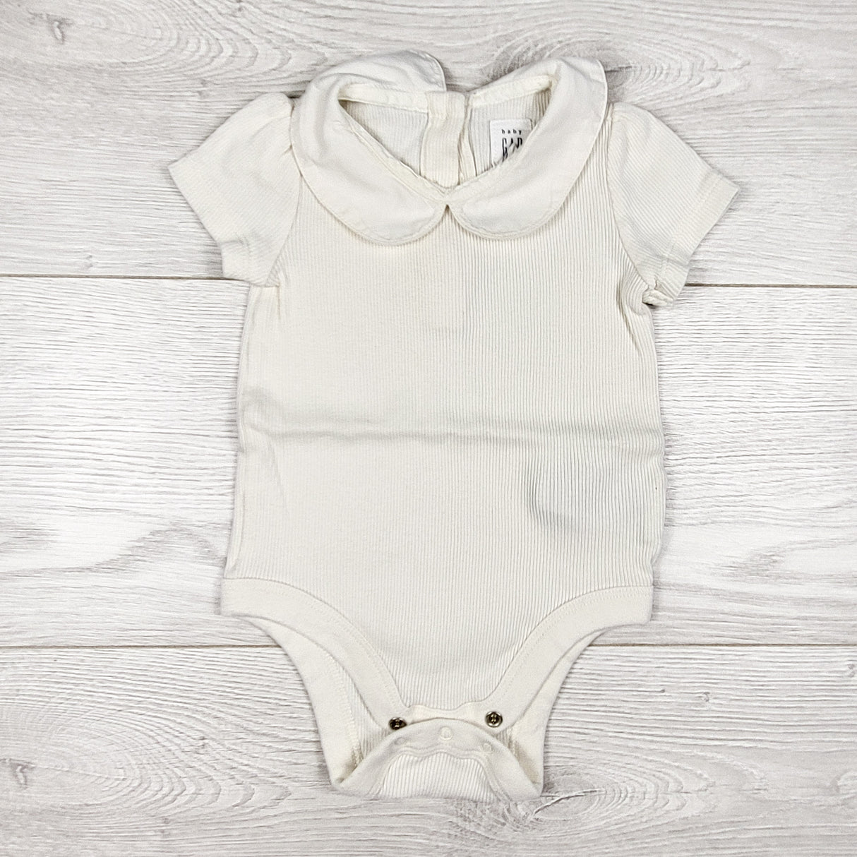 Gap ribbed bodysuit with collar. Size 6-12 months