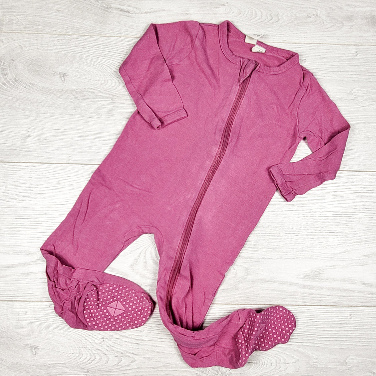 Kyte pink zippered bamboo sleeper. Size 6-12 months