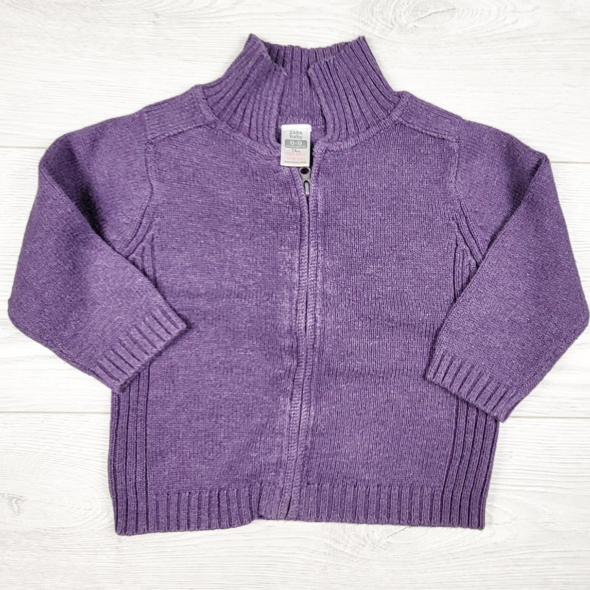 Zara purple zip up hoodie. Size 6-9 months