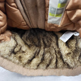 Mexx tan tweed jacket with faux fur lining. Size 18-24 months