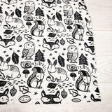 Milk Snob multi-use cover with woodland animals