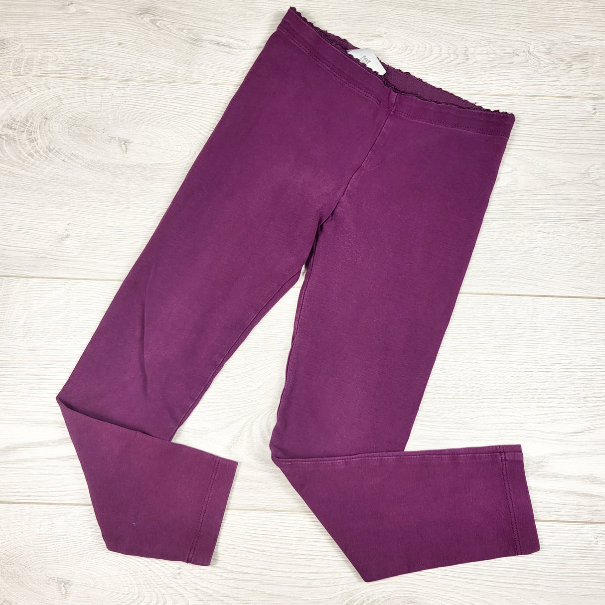 Tea Collection plum purple cotton leggings. Size 6