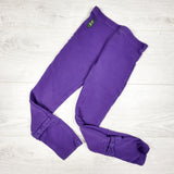 Peekaboo Beans purple leggings with bow at ankles. Size 7