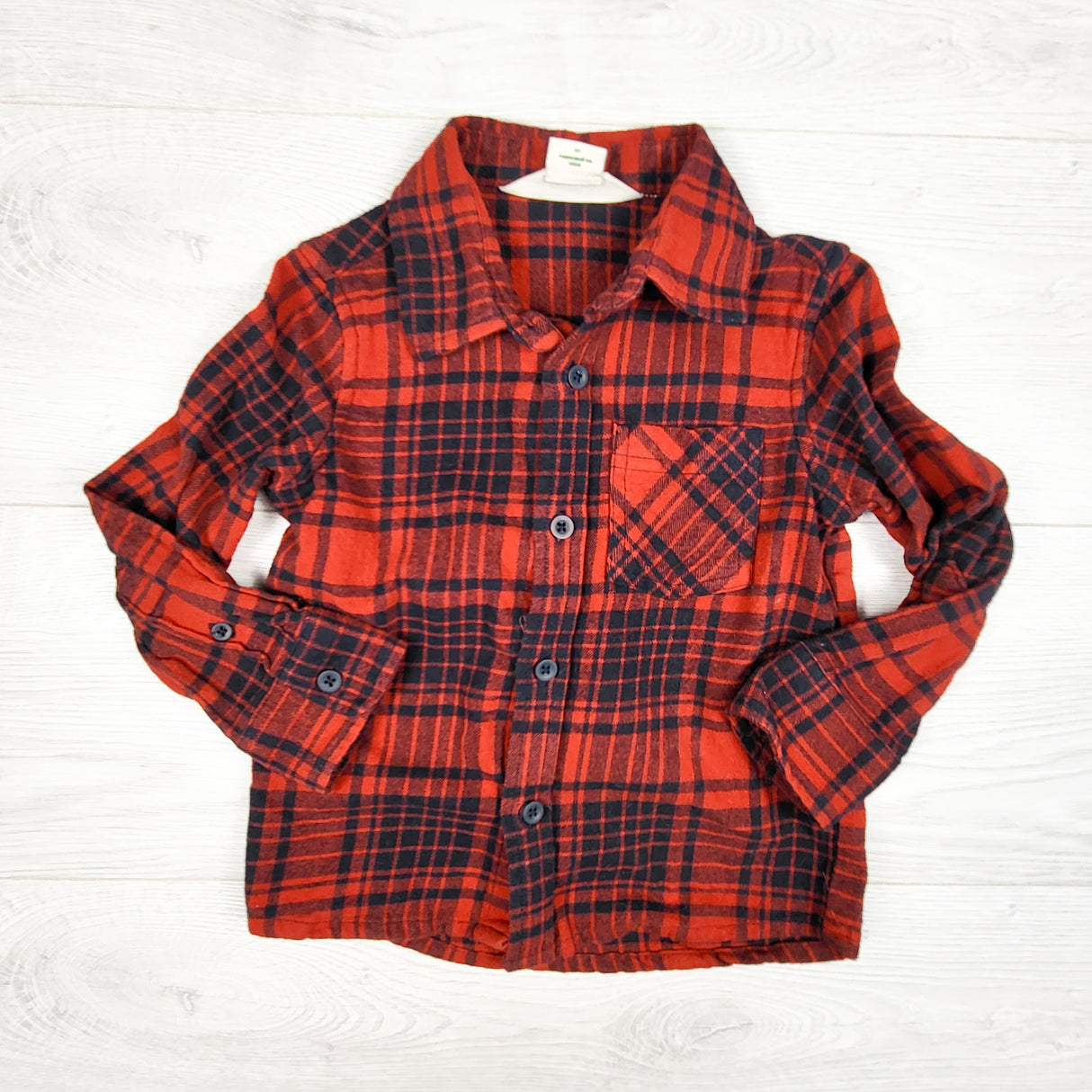 Bass Bro Shop plaid button down flannel shirt. Size 3T