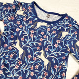 Tea Collection blue patterned dress with unicorns. Size 6