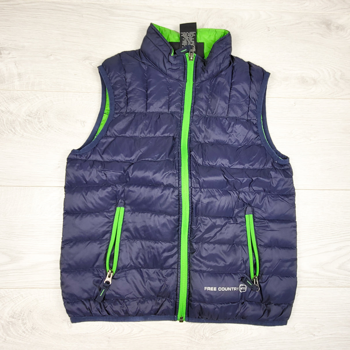 Free Country navy quilted vest. Size 10/12