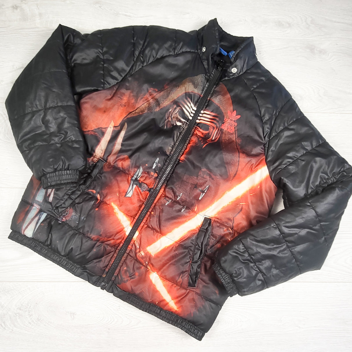 Adidas x Star Wars Kylo Ren Lightsaber Puffer Jacket. Size Medium - retailed for $150 new