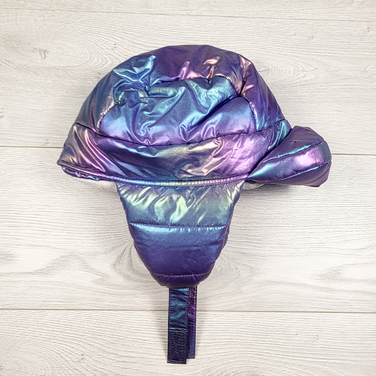 Joe Iridescent Puffer Trapper Hat. Size 4/5T