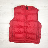 Gymboree red fleece lined puffer vest. Size 5/6- AS IS