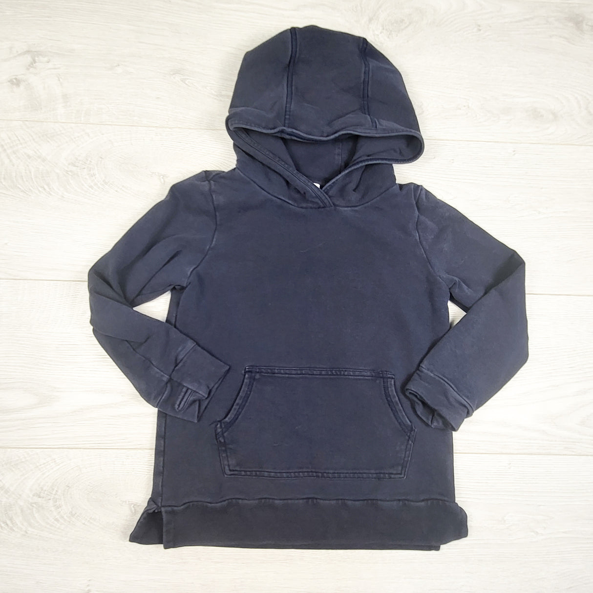 Peekaboo Beans navy pullover hoodie. Size 4T
