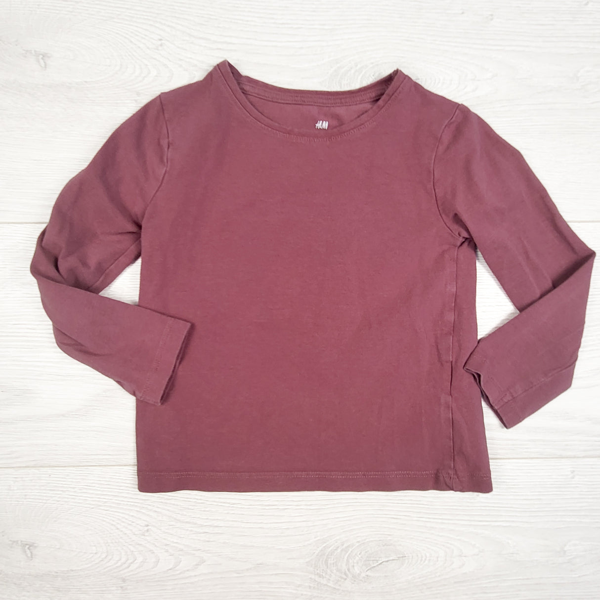 H and M plum-pink long sleeve top. Size 2-4T