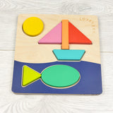 Lovevery wooden double-sided "Sunny Day" puzzle