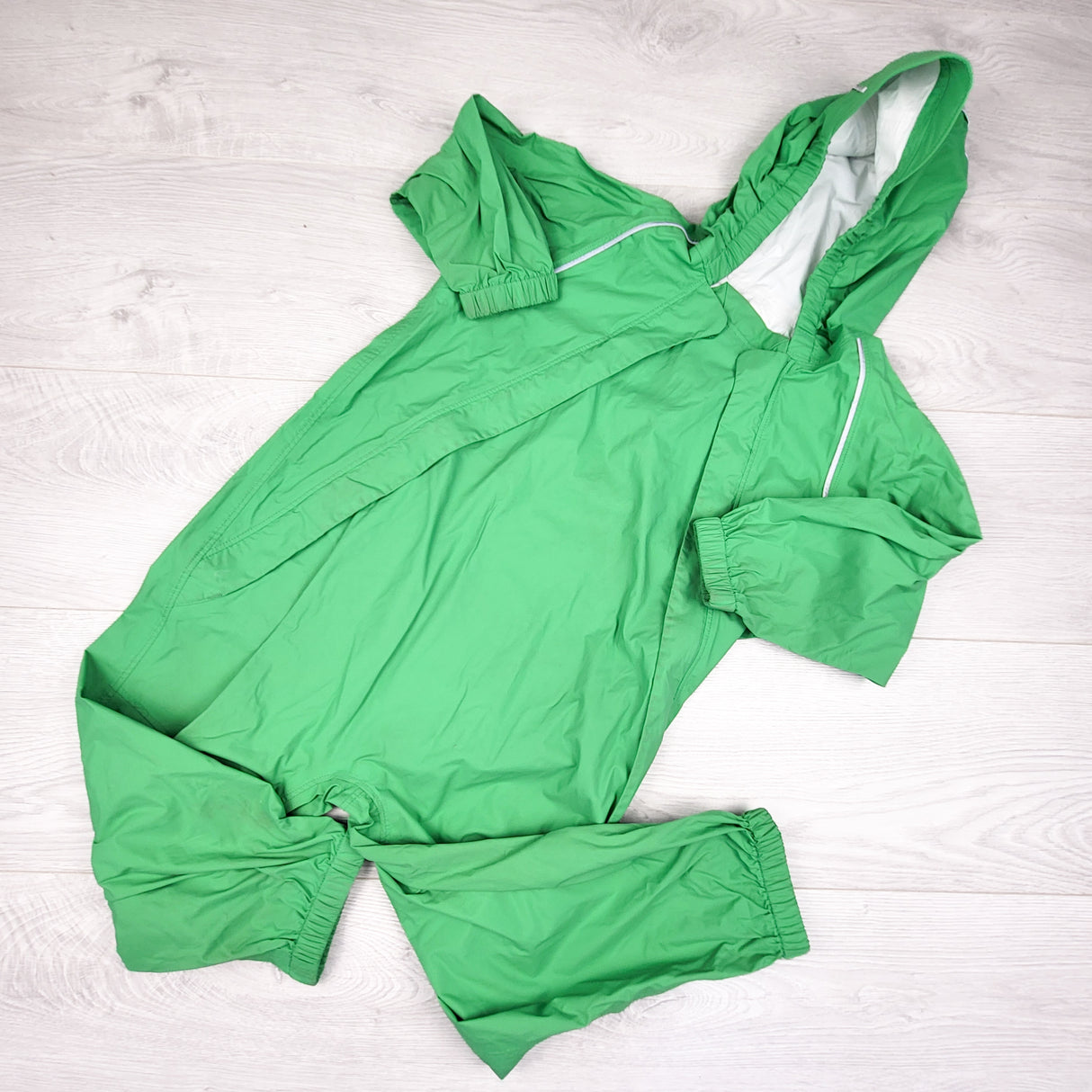 MEC green one piece rain suit. Size 3T - AS IS