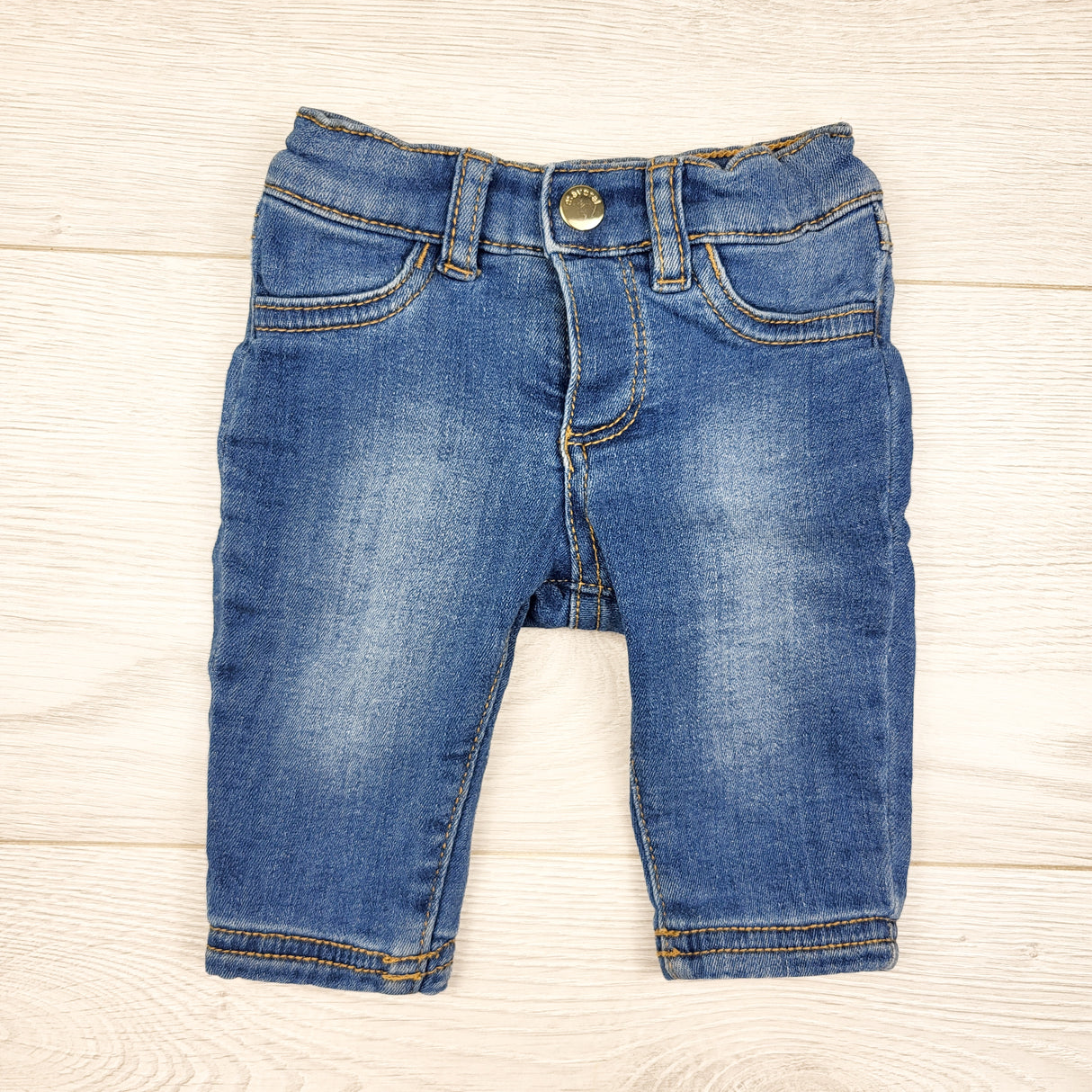 Mayoral jersey lined jeans. Size 0-1 months