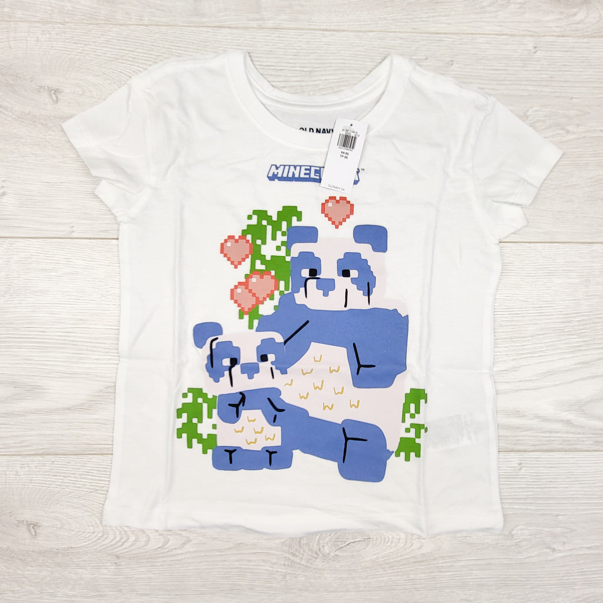 NEW - Old Navy white Minecraft t-shirt. Size 5T