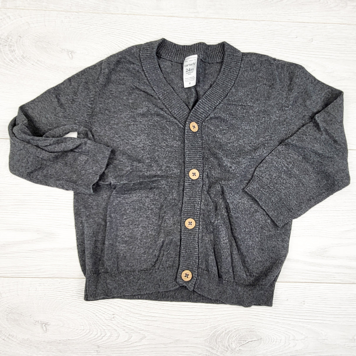 Carters grey cardigan sweater. Size 24 months