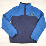 L.L. Bean two-tone blue pullover sweater fleece. Size 8