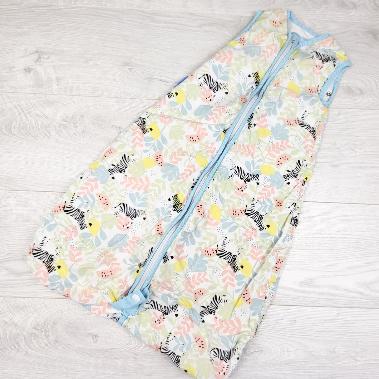 GroBag floral slee sack with zebras. Size 0-6 months