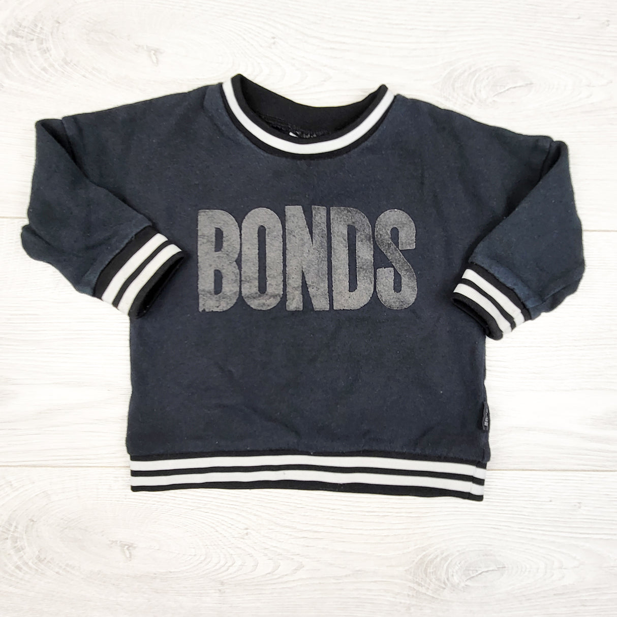 Bonds black sweatshirt. Size 6-12 months
