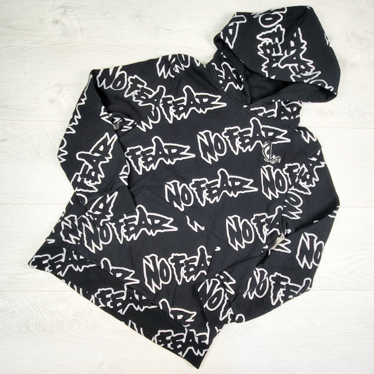 No Fear black pullover logo hoodie. Size 14