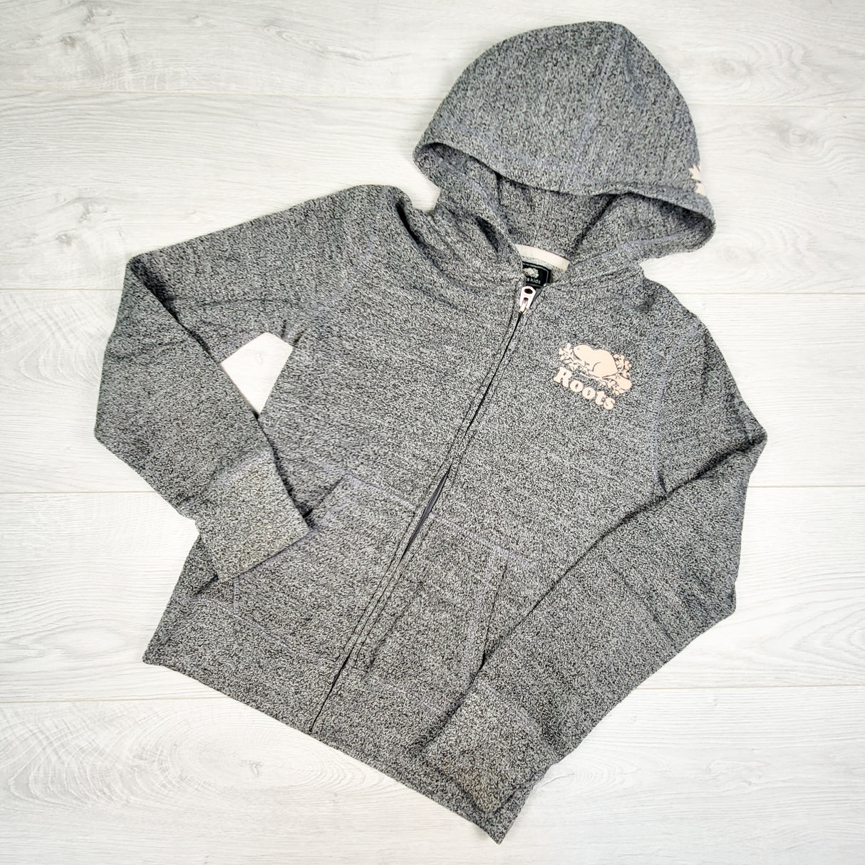 Roots grey zip up hoodie. Size 11/12