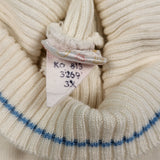 Vintage Tiny Tots Knitting Mills cream turtleneck sweater (60s/70s). Size 3X