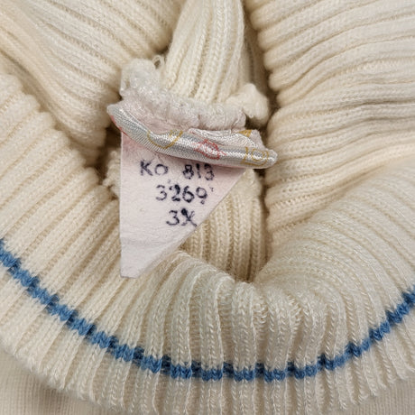 Vintage Tiny Tots Knitting Mills cream turtleneck sweater (60s/70s). Size 3X