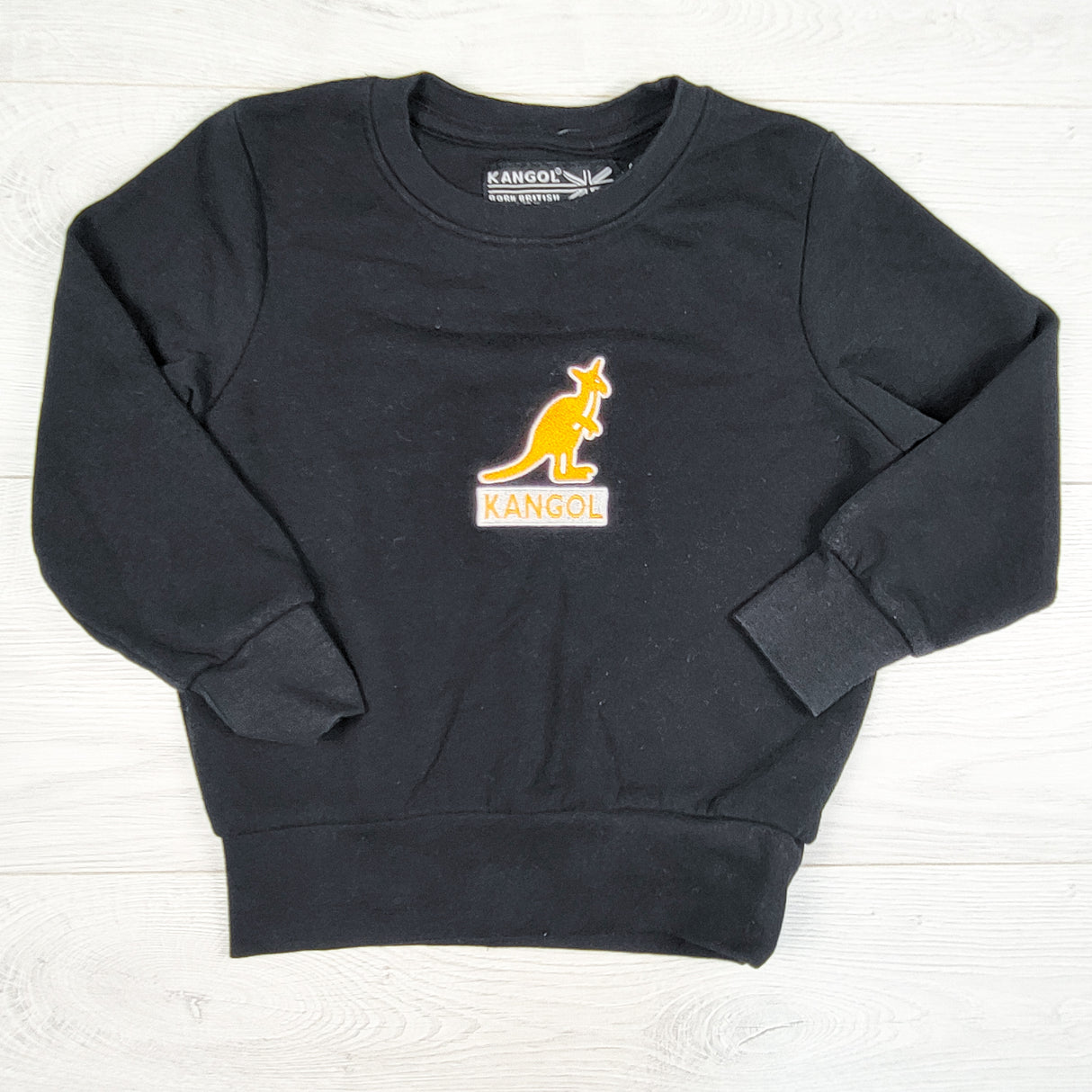 Kangol Kids black fleecy lined sweatshirt. Size 4T