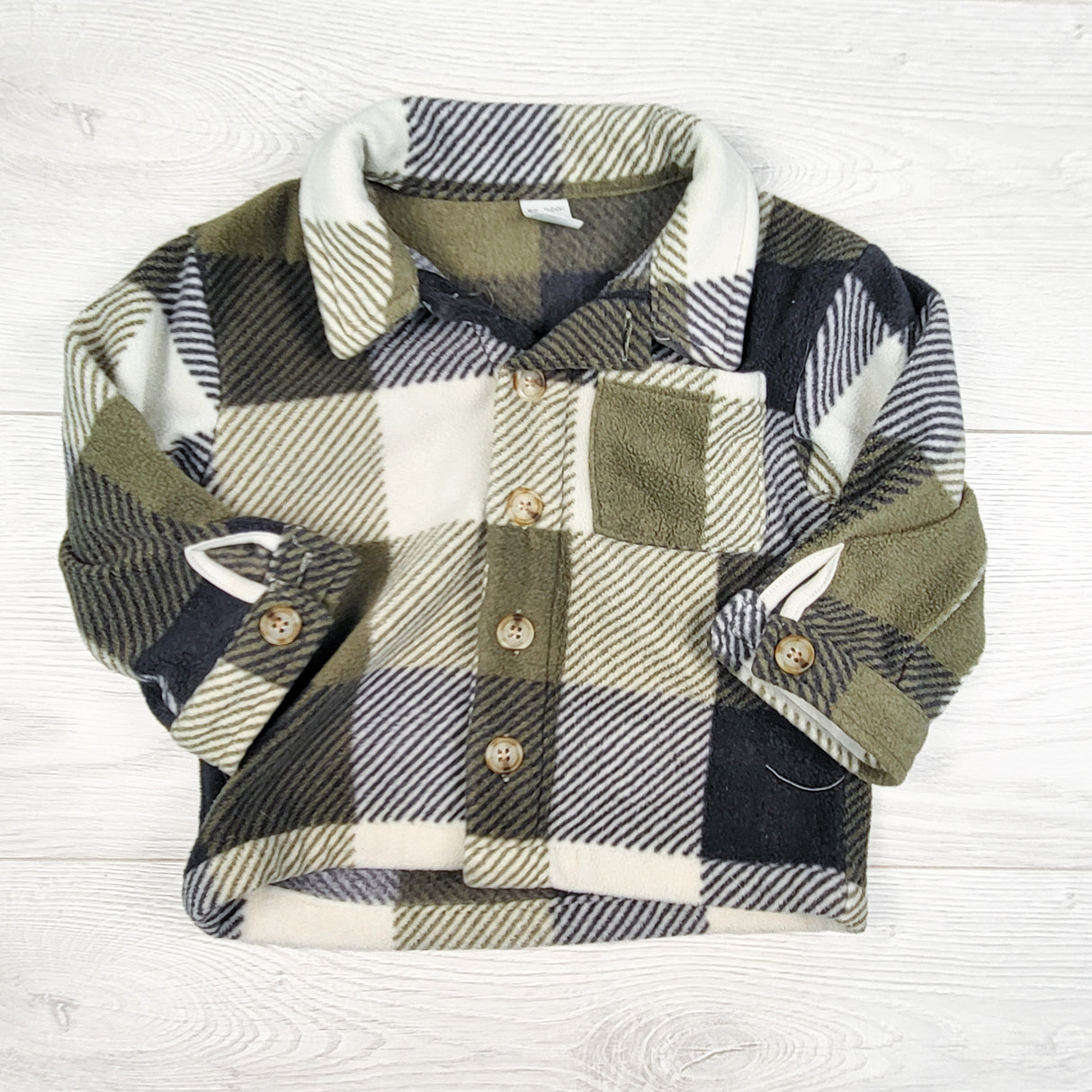 Rococo plaid fleece overshirt / shacket. Size 12 months