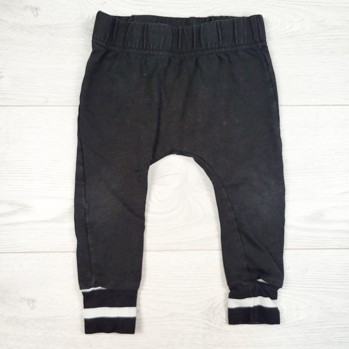 Whistle and Blue black bamboo blend pants. Size 12-18 months