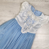 Blue and white princess dress. Approx size 5/6