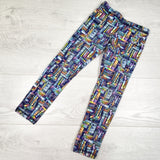Princess Awesome handmade leggings with books. Size 5T