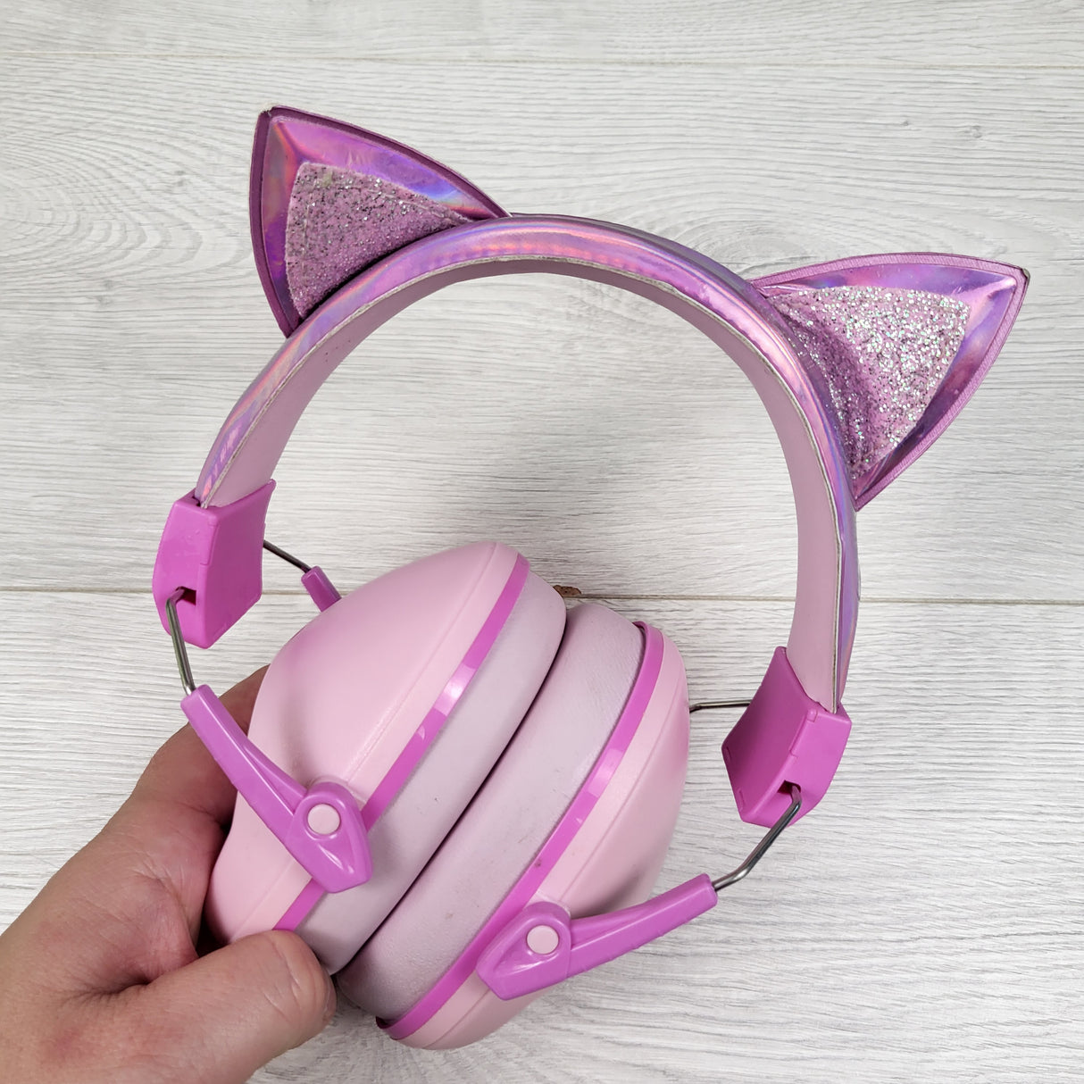 Cat ear noise cancelling headphones