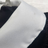 Black collared velvet "Wednesday" style dress. Size 8-10 Years - AS IS