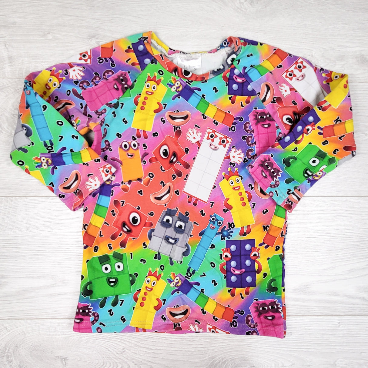 EJ Squared handmade Numberblocks t-shirt. Sizes like 4T