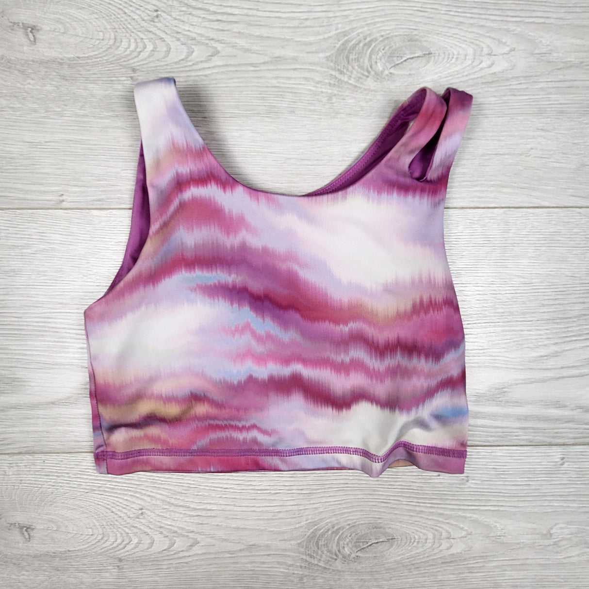 Joe Fresh pink patterned sports bra. Size 7/8