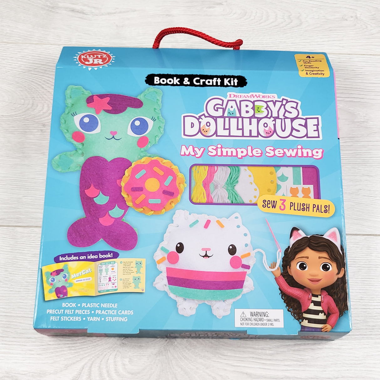 NEW - Klutz Jr. Gabby's Dollhouse "My Simple Sewing" Book & Craft Kit
