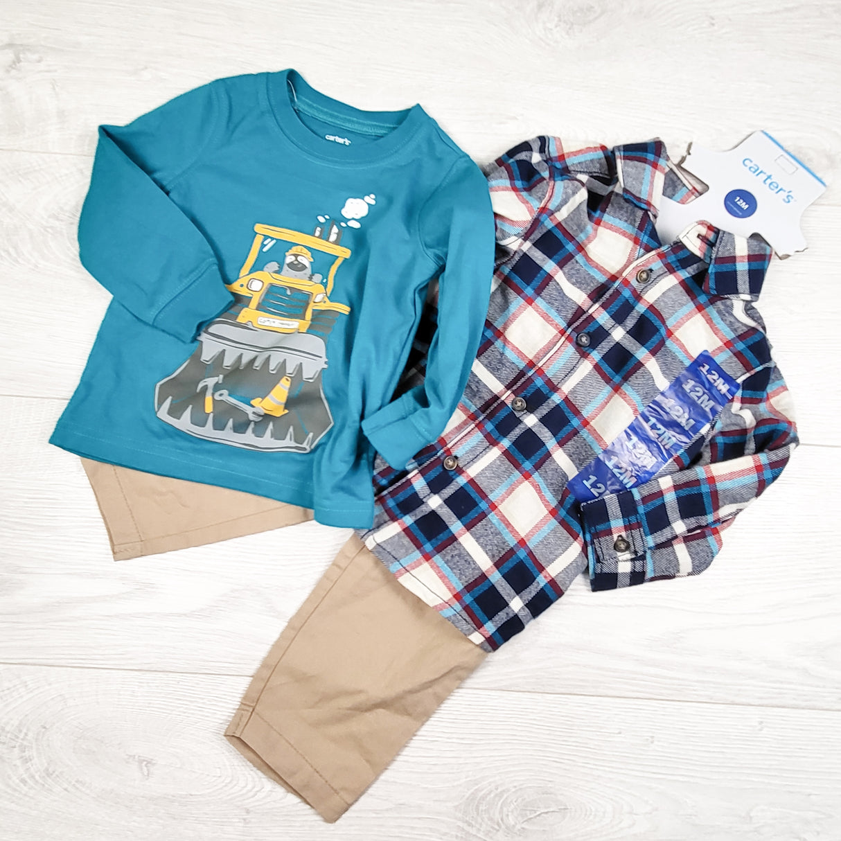 NEW - Carters 3pc set with digger. Size 24 months