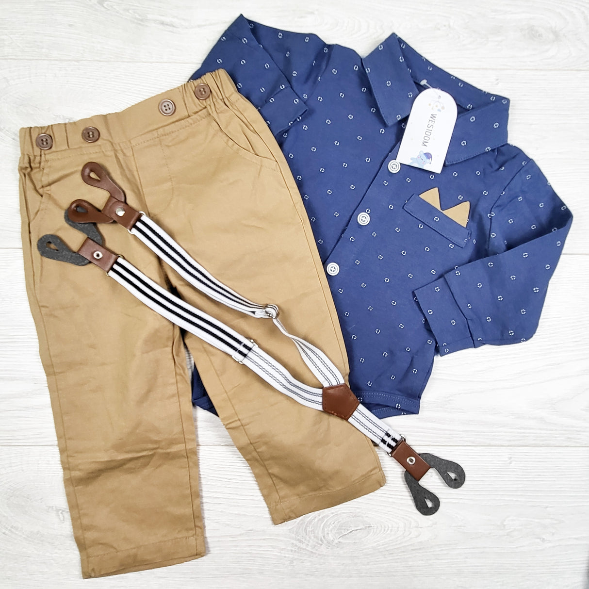 NEW - Wesidom 3pc set. Size 12-18 months