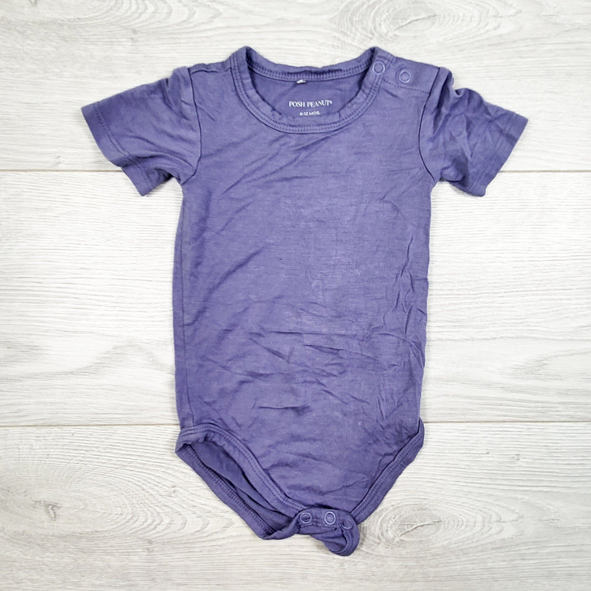 Posh Peanut purple bamboo bodysuit. Size 6-12 months