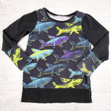 Handmade shark print pullover. Sizes like a 5/6