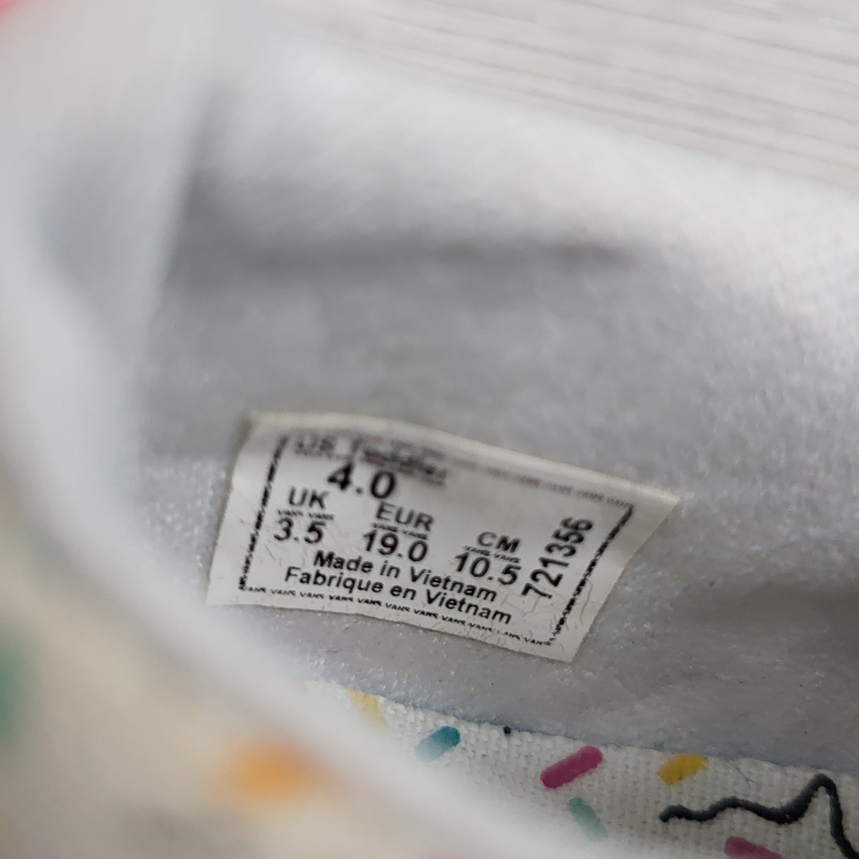 Vans Asher V "Ice Cream Cone" Skate Shoes. Size 4 (toddler)