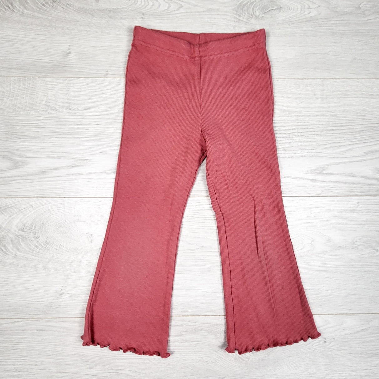 Child of Mine pink ribbed flare leg leggings. Size 3T
