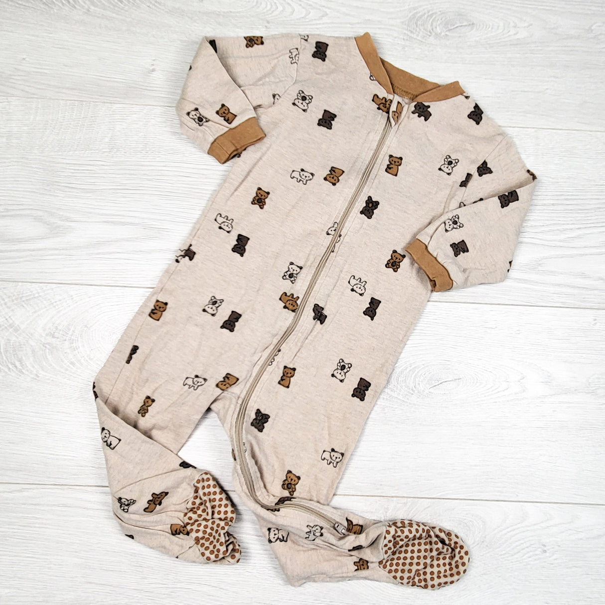 George zippered bear print sleeper. Size 12-18 months