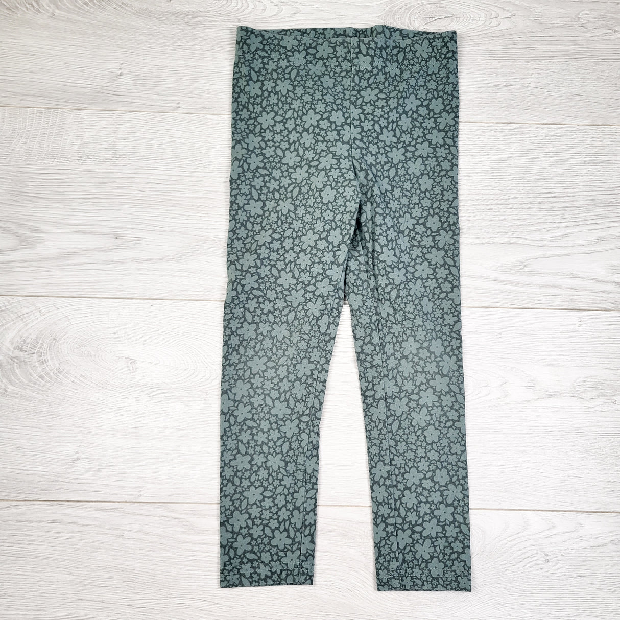 Carters green floral print leggings. Size 5T