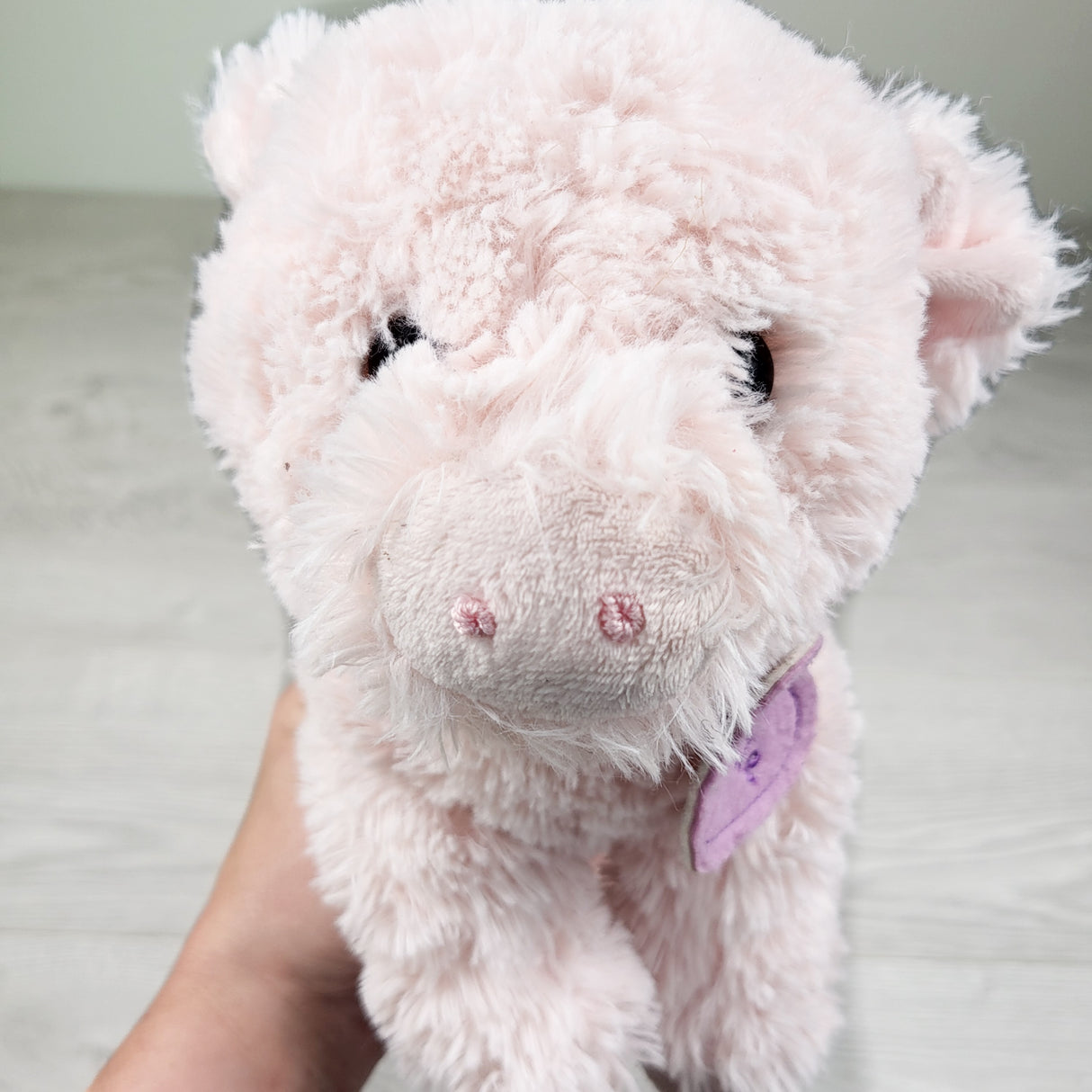 Pink plush pig